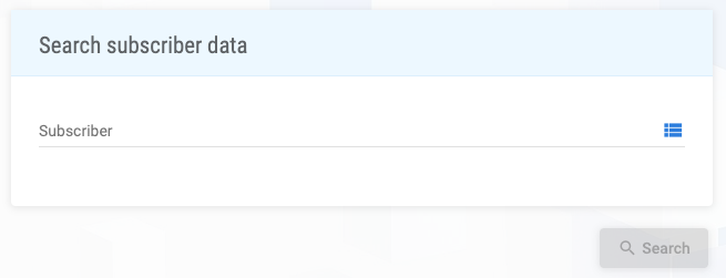 Subscriber data search